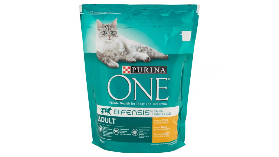 PURINA ONE BIFENSIS Gatto Crocchette INDOOR FORMULA Ricco in Tacchino e Cereali Integrali Sacco