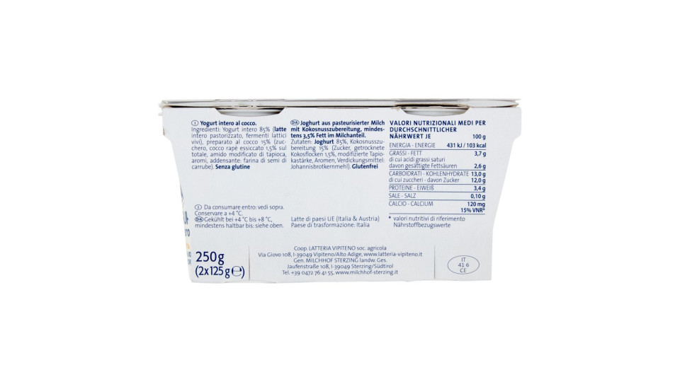 Sterzing Vipiteno Yogurt Cocco