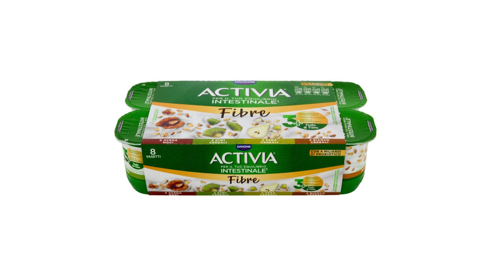 Activia Fibre 2 Avena Noci - 2 Bianco Cereali -2 Kiwi Cereali - 2 Pera Cereali