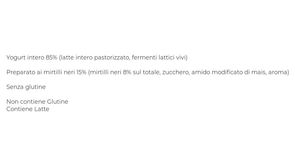 Sterzing Vipiteno Yogurt Mirtillo Nero