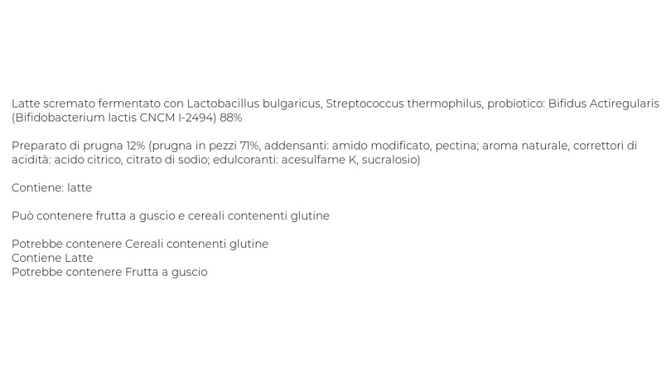 Activia 0% Grassi Prugna in pezzi