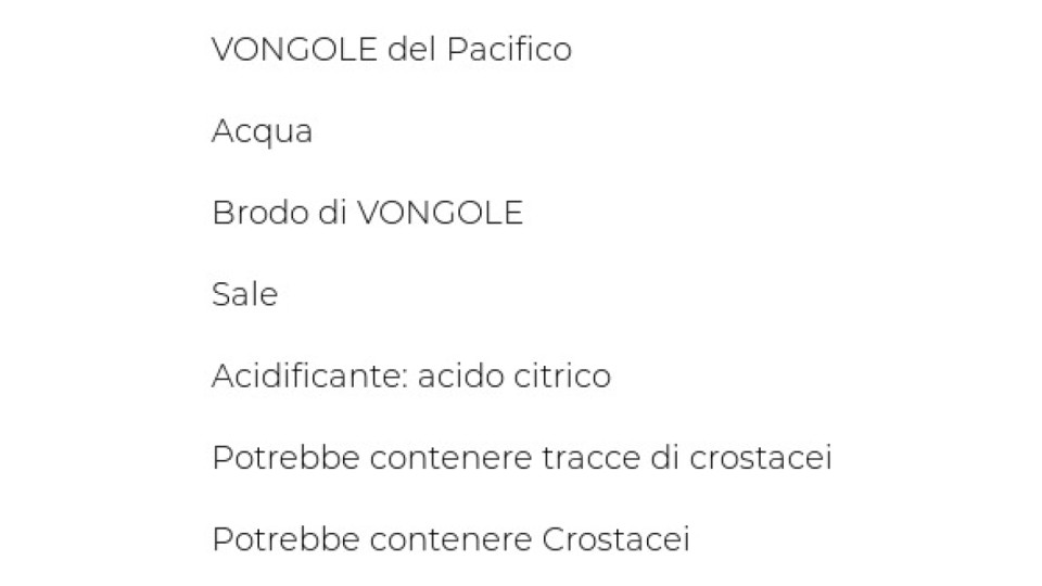 Zarotti Vongole al Naturale