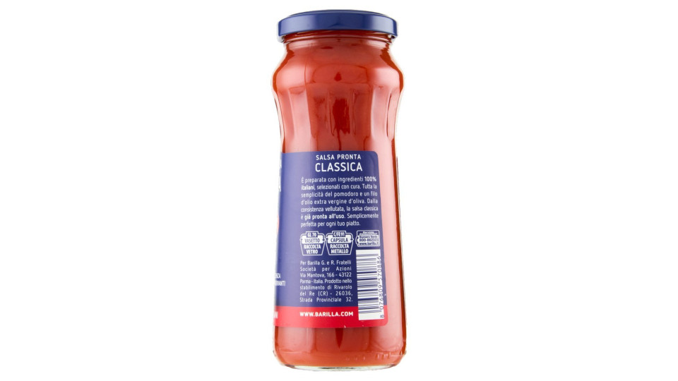 Barilla Salsa Pronta Classica Con Olio Extra Vergine di Oliva
