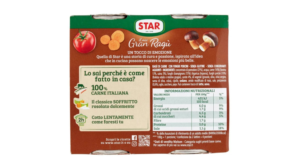 Star Il Mio Gran Ragù con Funghi Porcini