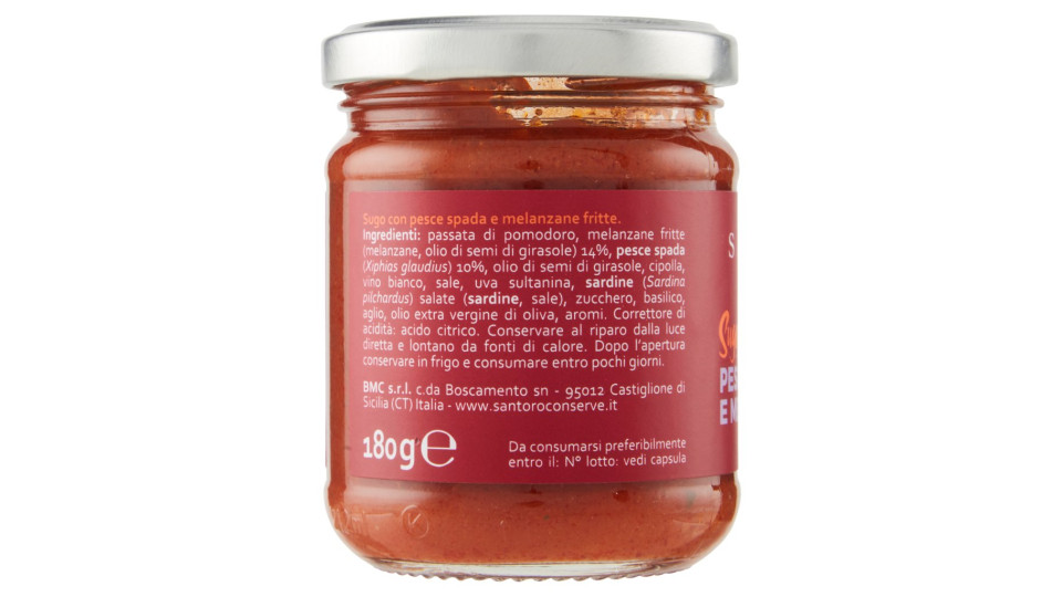 SUGO al PESCE SPADA e MELANZANE