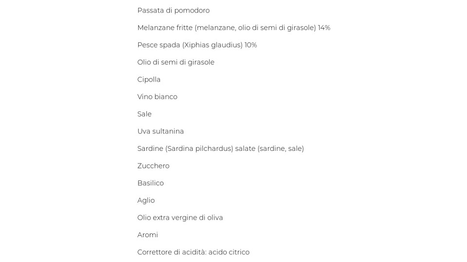 SUGO al PESCE SPADA e MELANZANE