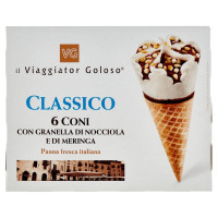 6 CONI CLASSICO con Granella di Nocciola e Meringa il Viaggiator Goloso