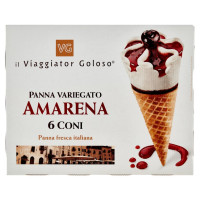 6 CONI PANNA VARIEGATO AMARENA il Viaggiator Goloso