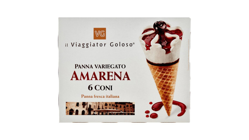 6 CONI PANNA VARIEGATO AMARENA il Viaggiator Goloso