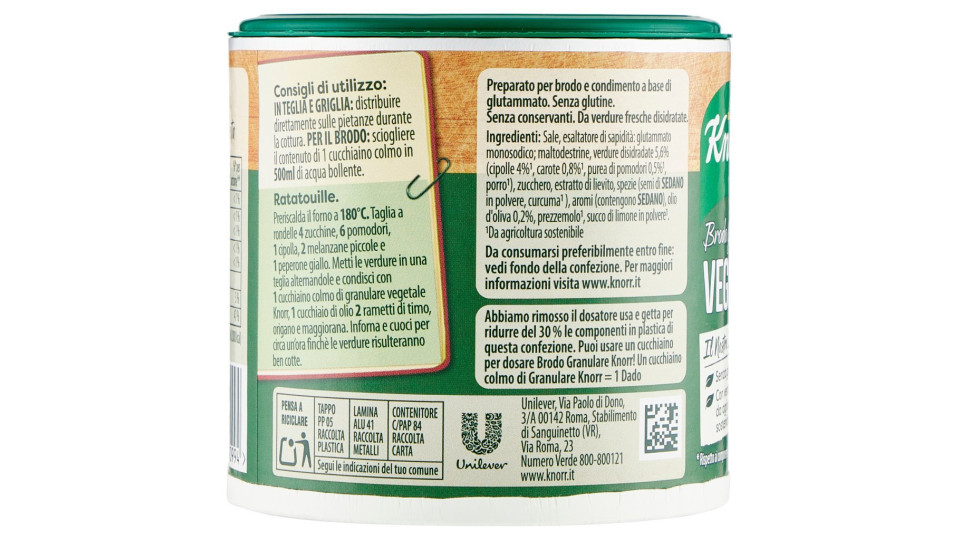 Brodo vegetale granulare