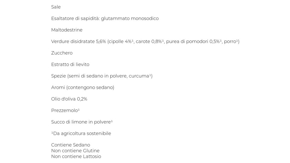 Brodo vegetale granulare