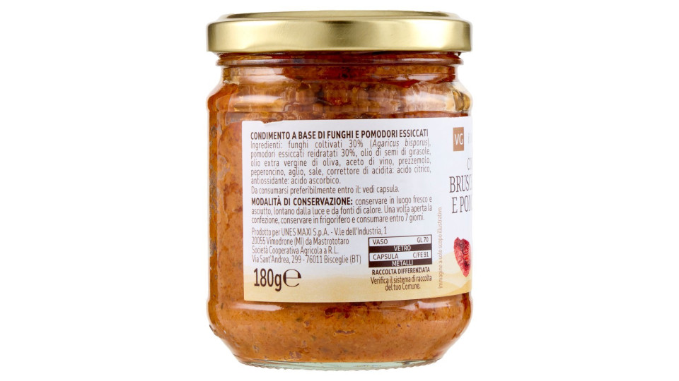 BRUSCHETTA CON FUNGHI E POMODORI ESSICCATI 180 GR il Viaggiator Goloso