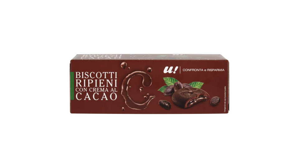 BISCOTTI RIPIENI CON CREMA AL CACAO U! Confronta & Risparmia