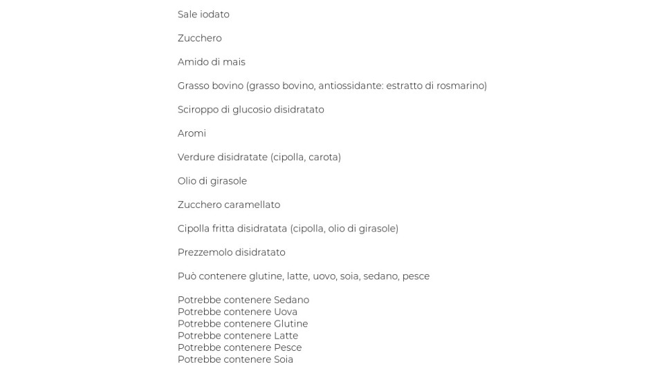 DADO GUSTO CLASSICO Preparato per brodo 200g (20 dadi)