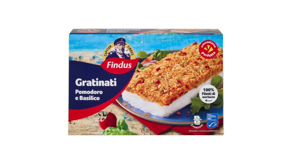 Findus I Gratinati Merluzzo d'Alaska con Pomodoro e Basilico