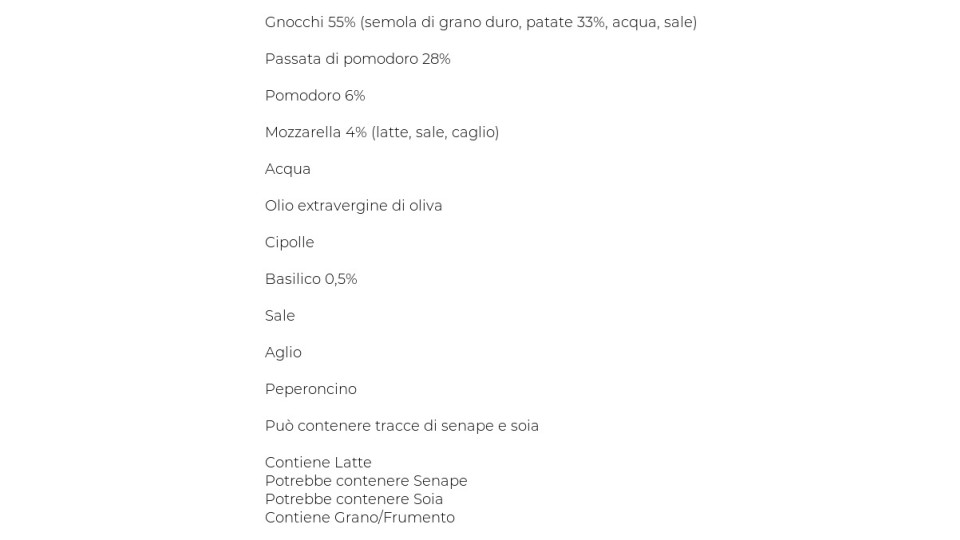 Carrefour Gnocchi alla Sorrentina Surgelati