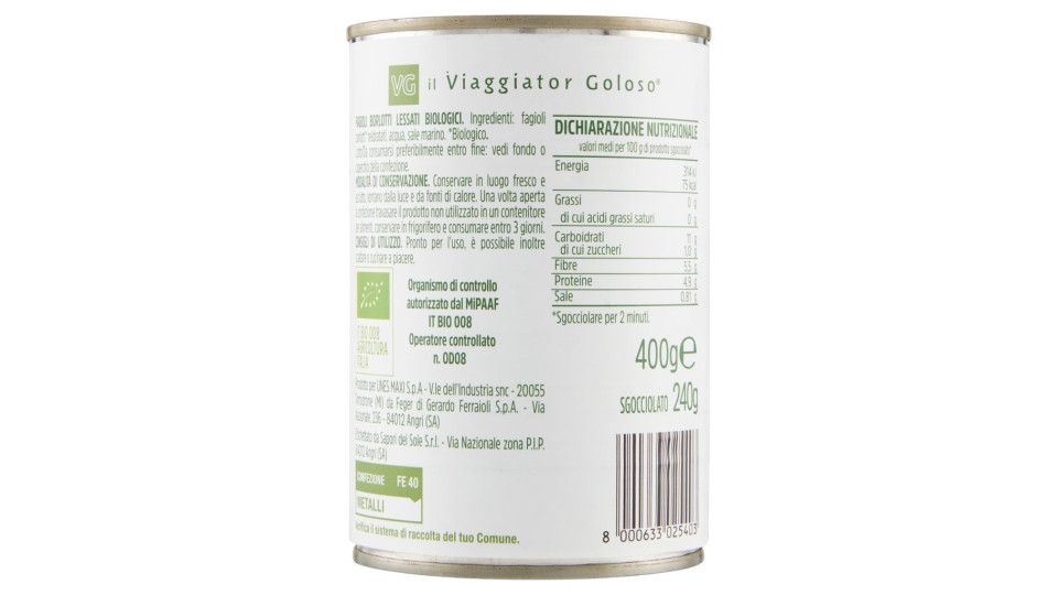 Fagioli Borlotti il Viaggiator Goloso BIO