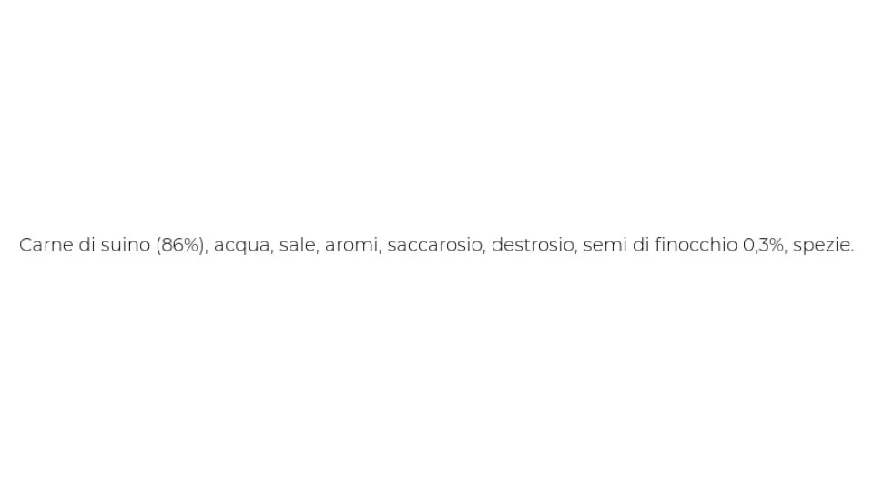 Salsiccia di suino con finocchio