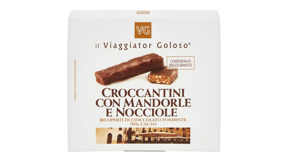 CROCCANTINI DI MANDORLE E NOCCIOLE ricoperte di cioccolato il Viaggiator Goloso