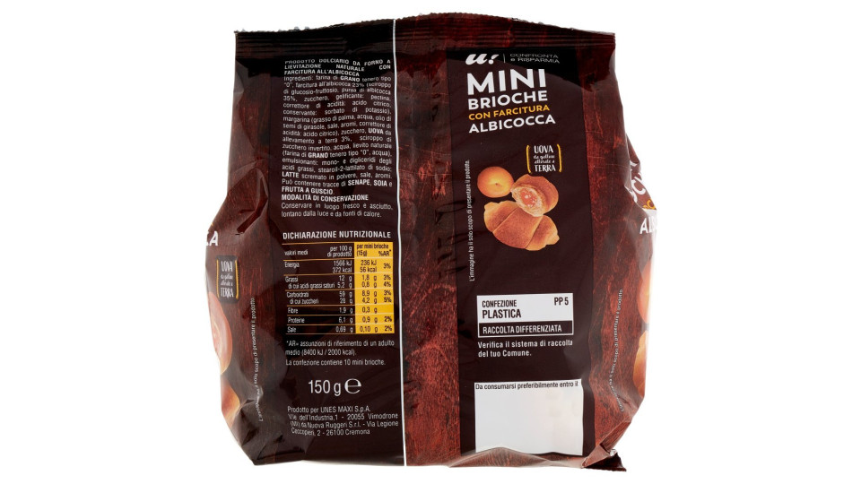 MINIBRIOCHE CON FARCITURA ALL'ALBICOCCA U! Confronta & Risparmia