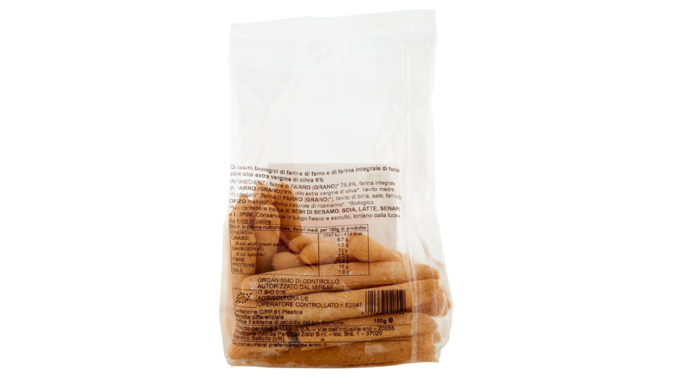 MINI GRISSINI FARRO il Viaggiator Goloso BIO