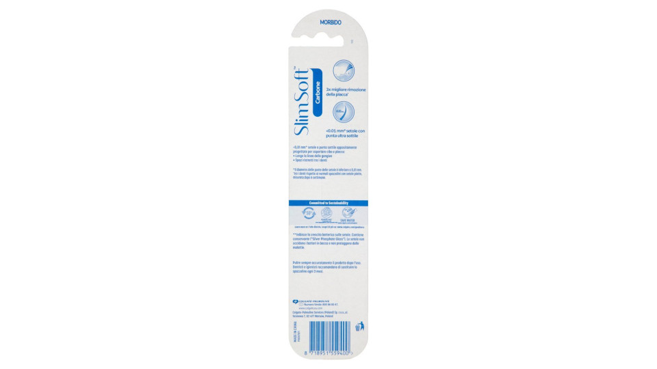 SPAZZOLINO SLIM SOFT CARBONE