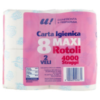 Carta Igienica  2 Veli 600 Strappi
