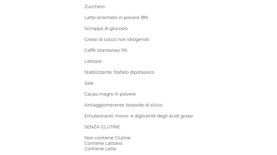 Preparato Solubile Per Cappuccino