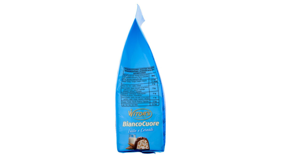 Witor's Bianco Cuore Cioccolato Al Latte Con Crema Al Latte E Cereali