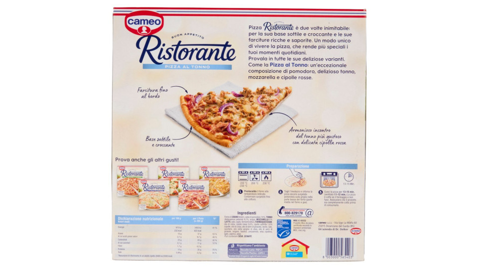 Cameo Pizza Ristorante Tonno