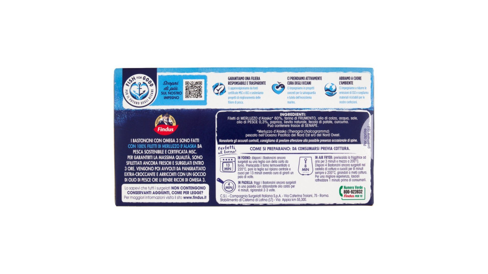 Findus 10 Bastoncini con Omega 3