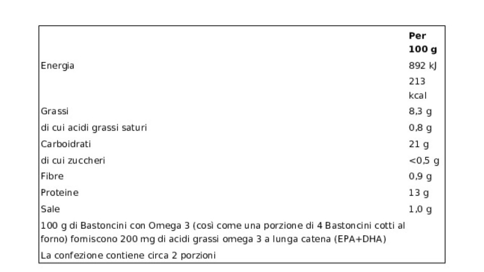 Findus 10 Bastoncini con Omega 3