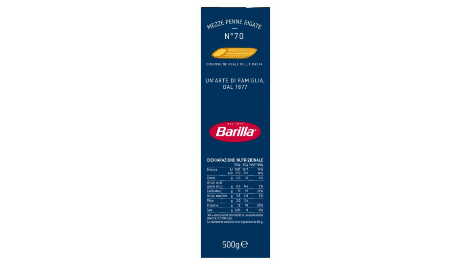 Barilla n.70 mezze penne rigate