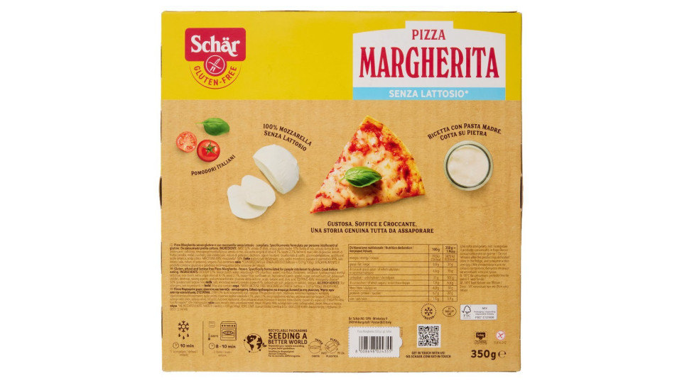 Schär, Bontà d'Italia pizza Margherita Lactose free senza glutine surgelata