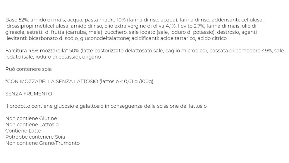 Schär, Bontà d'Italia pizza Margherita Lactose free senza glutine surgelata