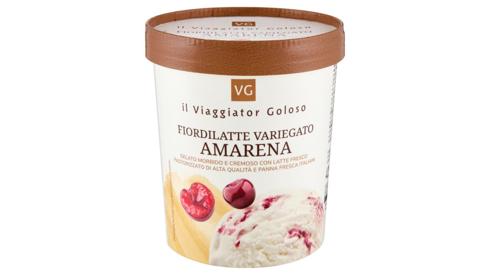 GELATO FIORDILATTE VARIEGATO AMARENA il Viaggiator Goloso