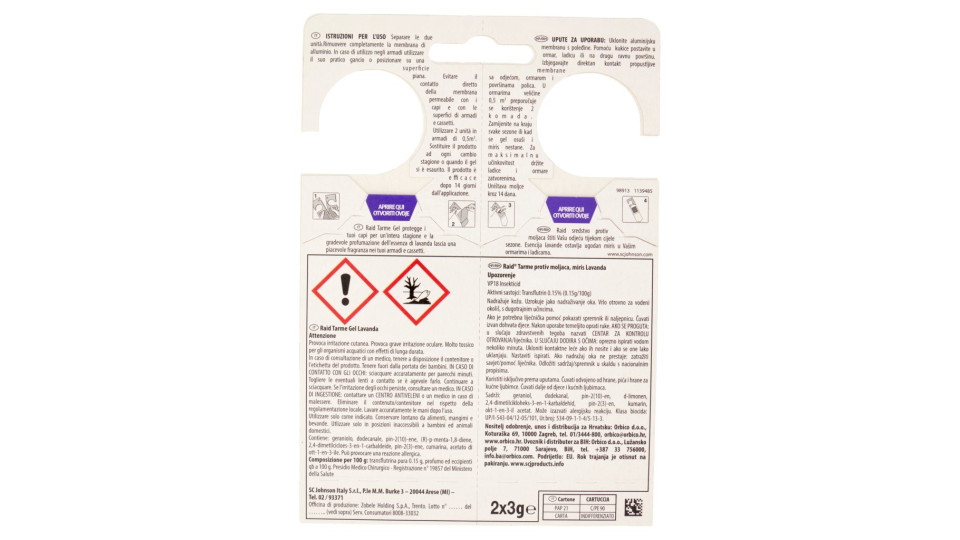 Raid Tarme Gel Lavanda