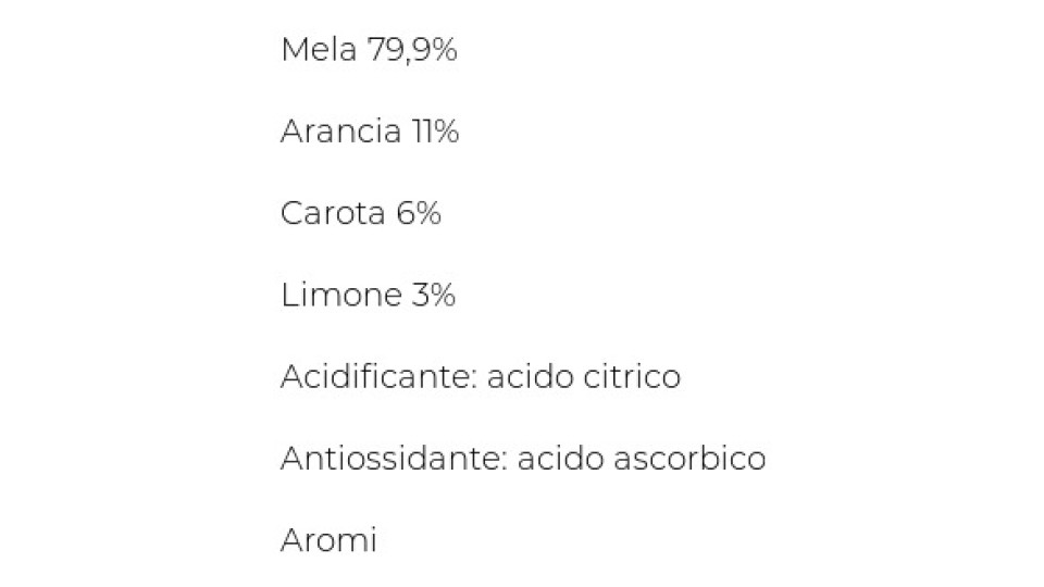 Purea di Mela e Arancia Carota Limone