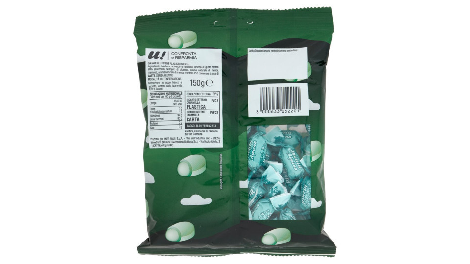Caramelle ripiene gusto menta conf. da 200 gr U! Confronta & Risparmia