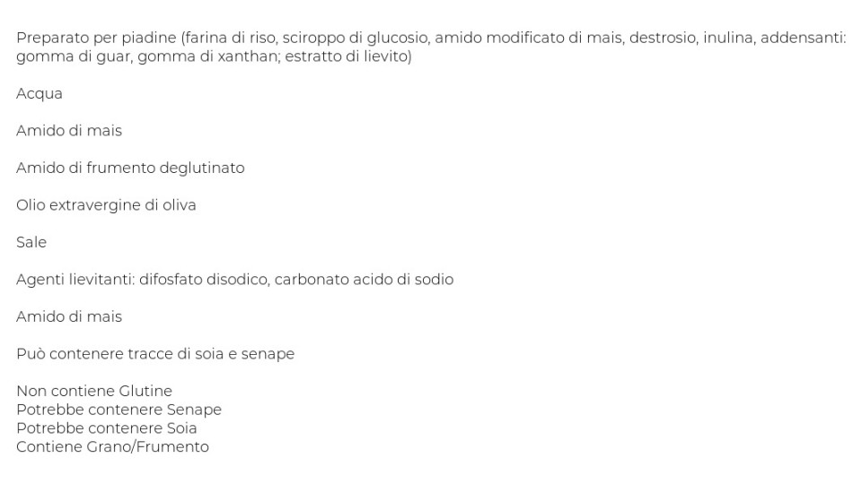 Piadina senza Glutine 2 x 100 g