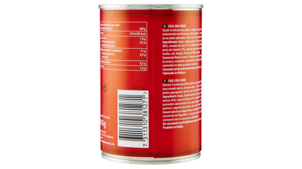 Tex Mex Chili con Carne Medium 510 g