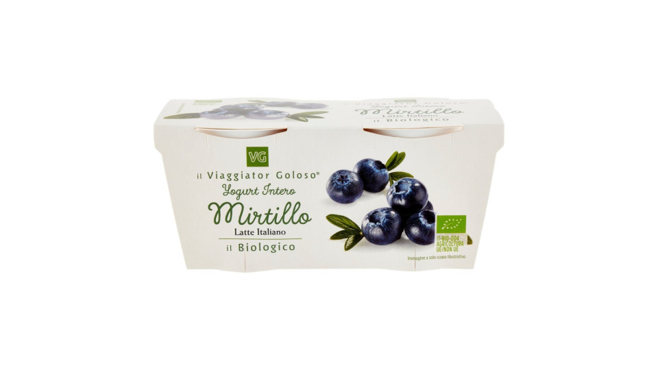 Yogurt intero mirtillo il Viaggiator Goloso Prodotto BIO