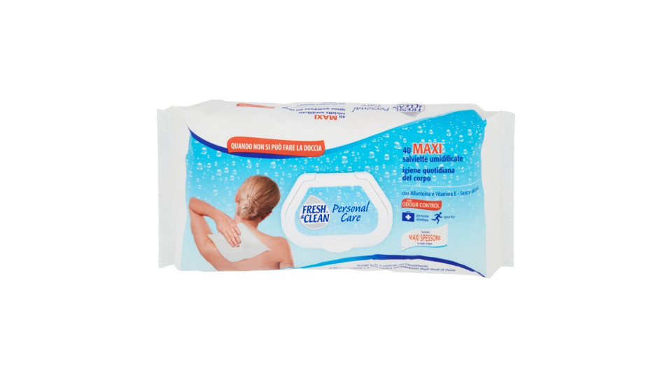 Personal Care Maxi Salviettine Umidificate per L'Igiene del Corpo 40 Pz
