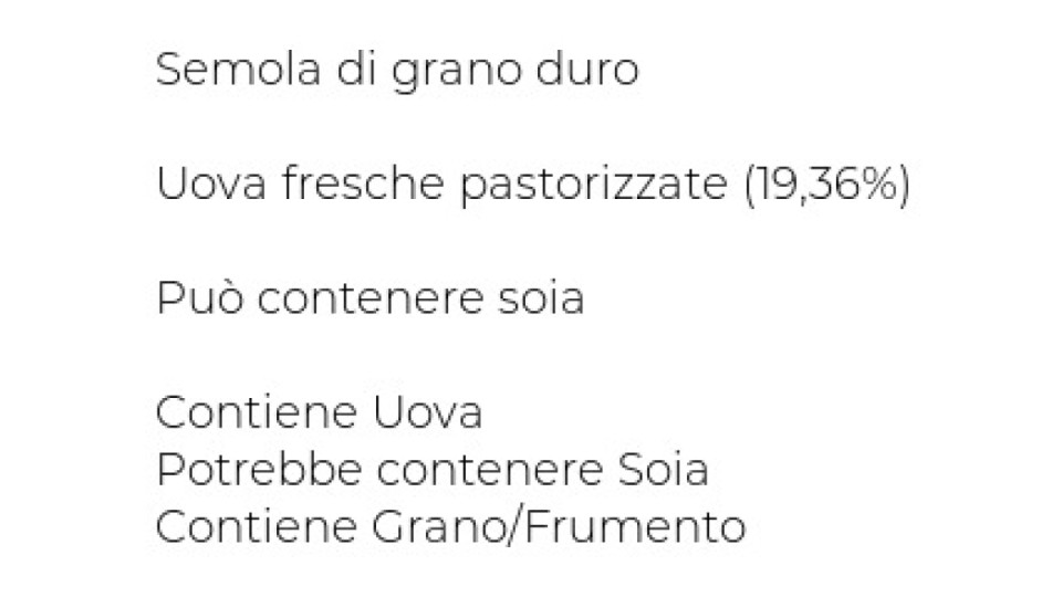 Lasagne all'Uovo N° 112 Biologiche