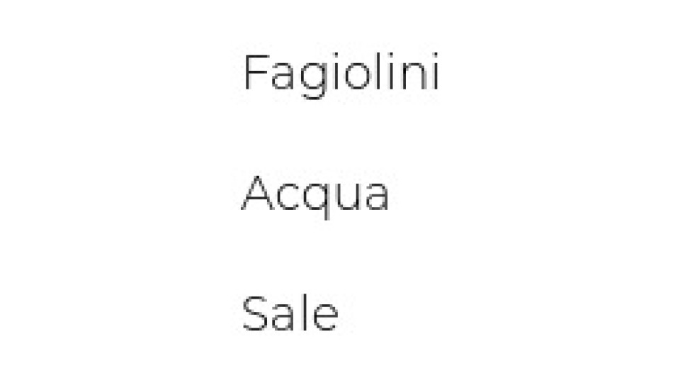Fagiolini Fini Italiani
