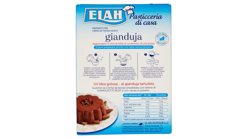 Preparato per Crema da Tavola Gusto Gianduja
