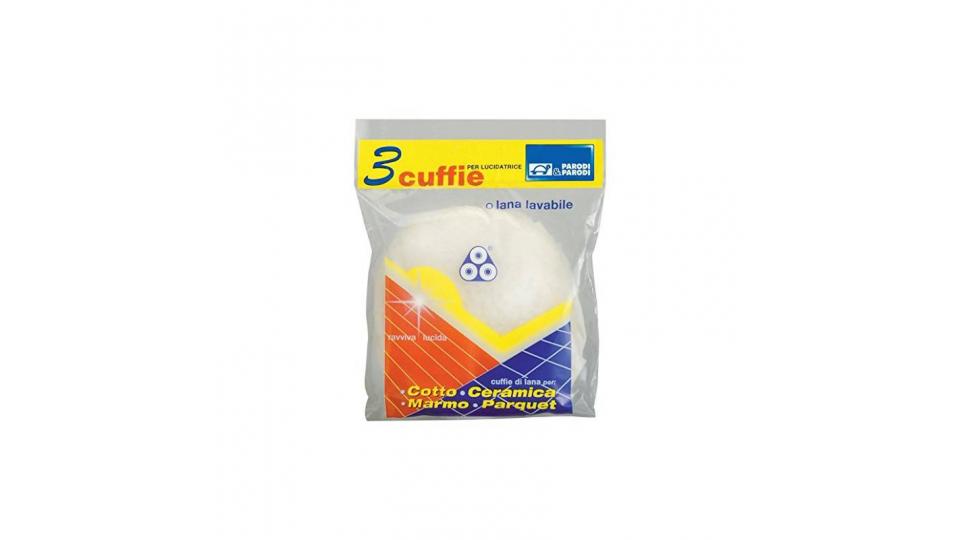 3 cuffie lucidatrici, set da 3 pz cuffie lana per lucidatrice, cuffie per lucidatrice in lana acrilica con elastico, cuffie per tutte le lucidatrici, cuffie lucidatrici in lana adatte per pavimenti