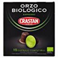 15 CAPSULE ORZO BIOLOGICO ESPRESSO Compatibili Sistema Nespresso Crastan