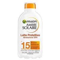 Garnier Ambre Solaire Crema Solare, Latte Protettivo Ultra-Idratante con Burro di Karitè, Protezione Media IP15