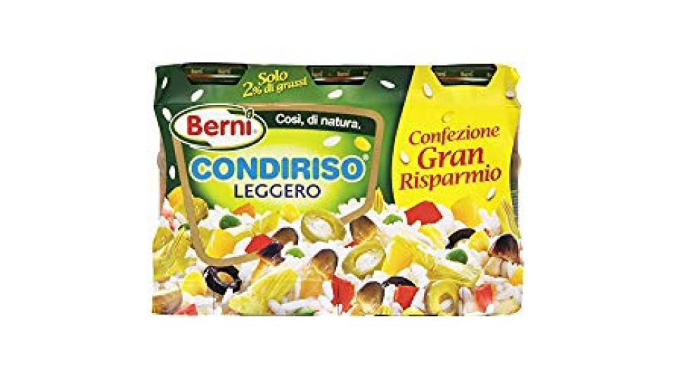 Condiriso - Leggero, in Vasetti da 300g, Peso Totale Sgocciolato 540g
